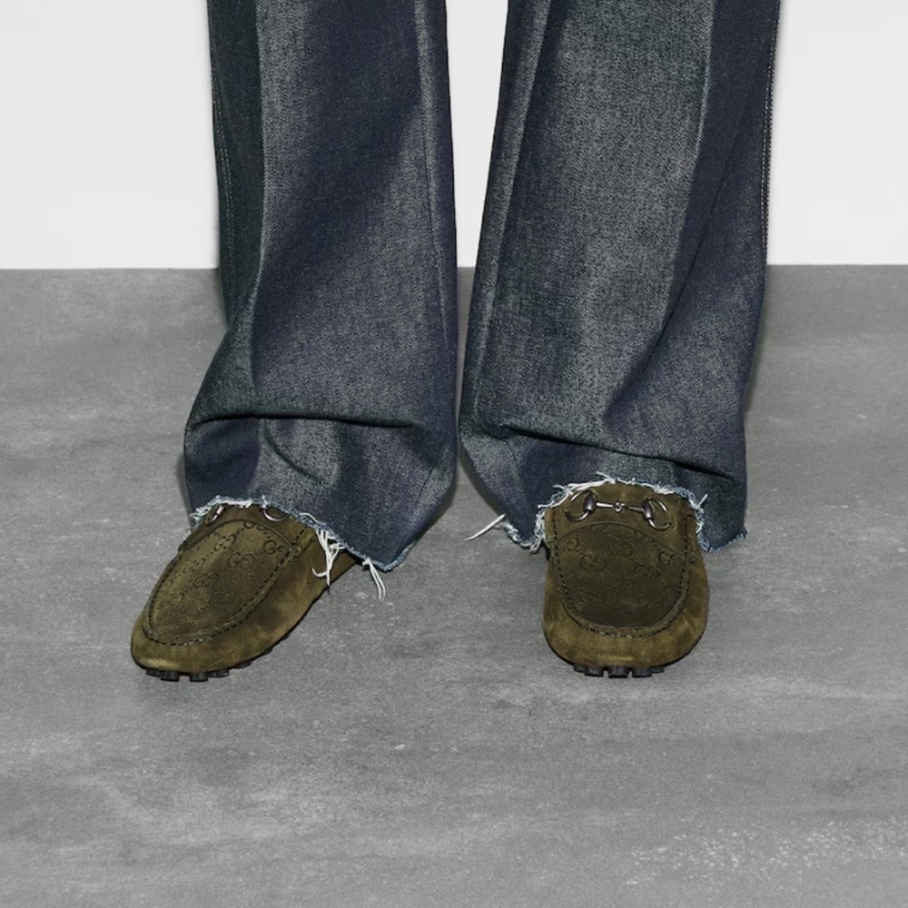 Gucci Horsebit Suede Loafer, Green 9.5 - Picture 3 of 12